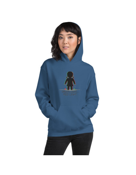 Sweat à capuche green light red light