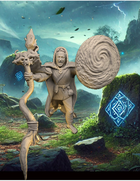 Figurine Druide Fantasy - Miniature Magique pour Jeux de Rôle et Collection