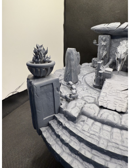 Décor Temple Maudit des Druides - Miniature Dark Fantasy pour Jeux de Rôle