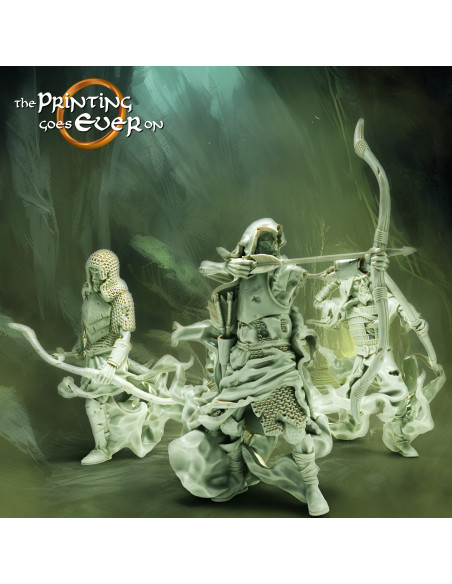 Figurines Fantasy – Archers Fantômes pour Jeux de Rôle