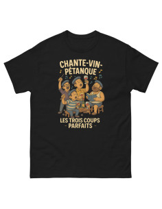 T-shirt classique unisexe chante vin pétanque
