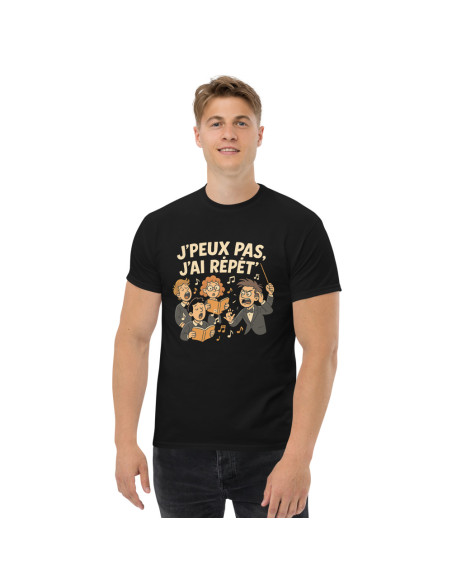 T-shirt classique unisexe j'peux pas j'ai répet