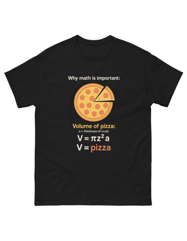 T-shirt classique unisexe maths et pizza