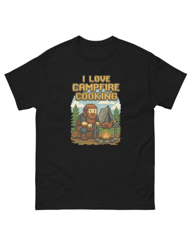 T-shirt classique unisexe I love campfire cooking