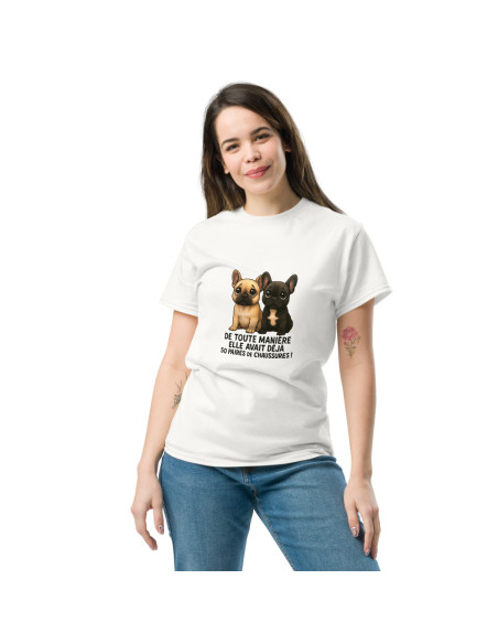 T-shirt classique unisexe bulldogs mignons