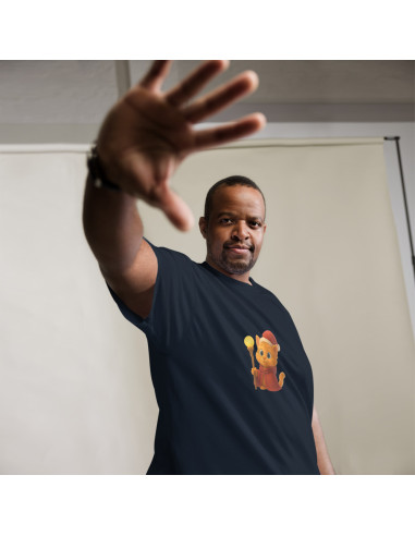 T-shirt classique unisexe chat mage de Noël