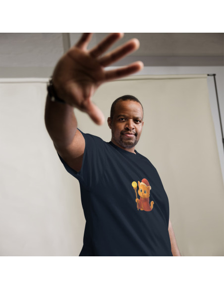 T-shirt classique unisexe chat mage de Noël