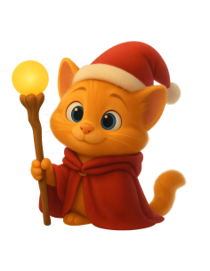 T-shirt classique unisexe chat mage de Noël