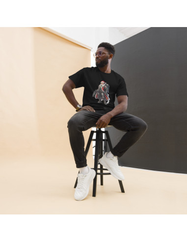 Père Noël Cyber Guerrier – Design Futuriste Noël