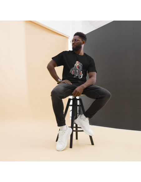 Père Noël Cyber Guerrier – Design Futuriste Noël