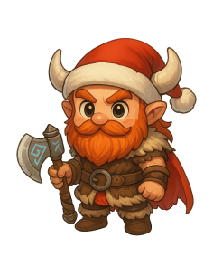 Viking de Noël Chibi – Design Cute & Fantasy