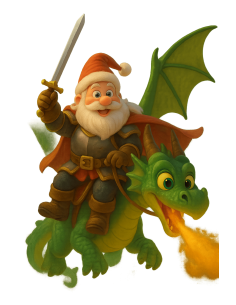 T-shirt classique unisexe Santa riding Dragon
