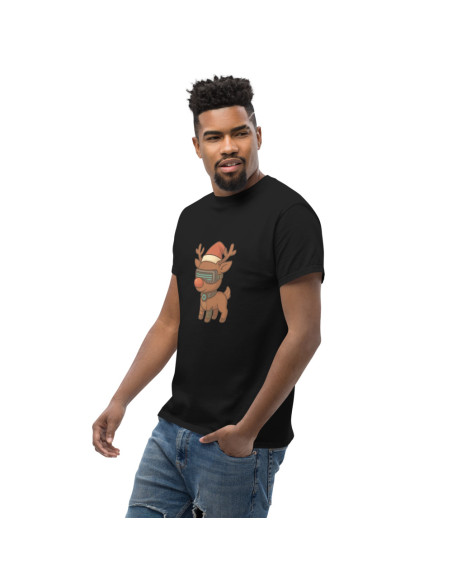 Renne Cyberpunk Noël – Design Geek Futuriste