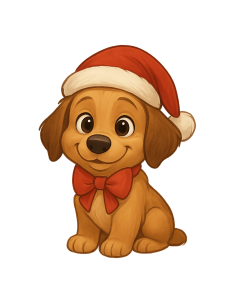 Portrait Chien Noël – Design Cute Animal