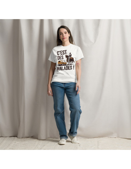 T-shirt classique unisexe c'est des malades