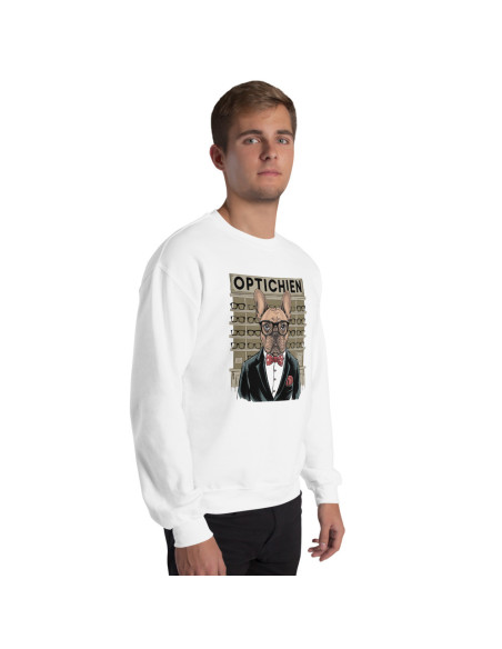 Sweat Unisexe à Col Rond OPTICHIEN