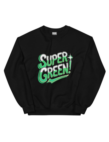 Sweat Unisexe à Col Rond SUPER GREEN