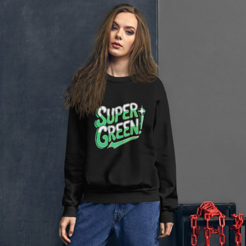 Sweat Unisexe à Col Rond SUPER GREEN