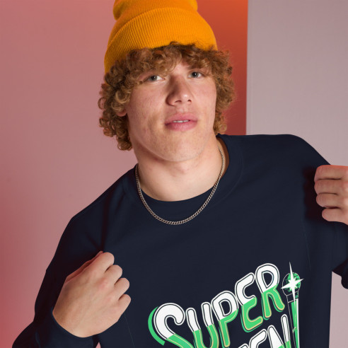 Sweat Unisexe à Col Rond SUPER GREEN