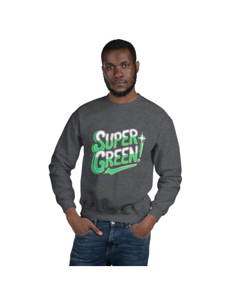 Sweat Unisexe à Col Rond SUPER GREEN