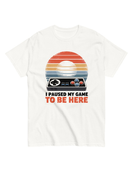T-shirt classique unisexe paused my game