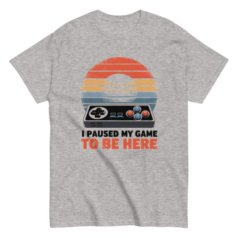 T-shirt classique unisexe paused my game