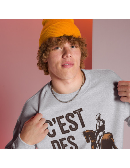 Sweat Unisexe à Col Rond c'est des malades